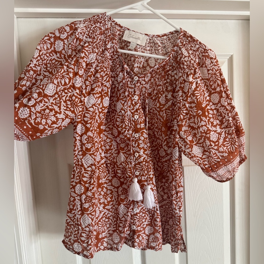 Cleobella Adele Blouse in Anila Block Print